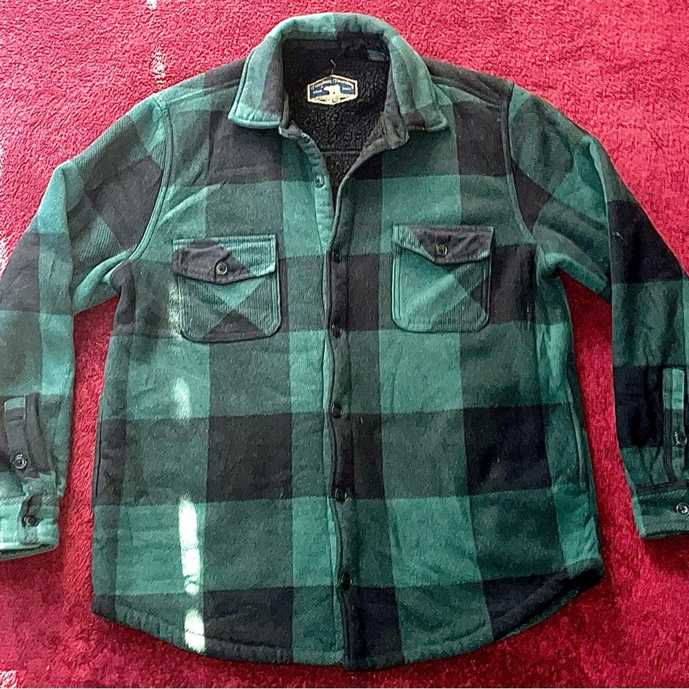 Green and Black Plaid Ski Jacket